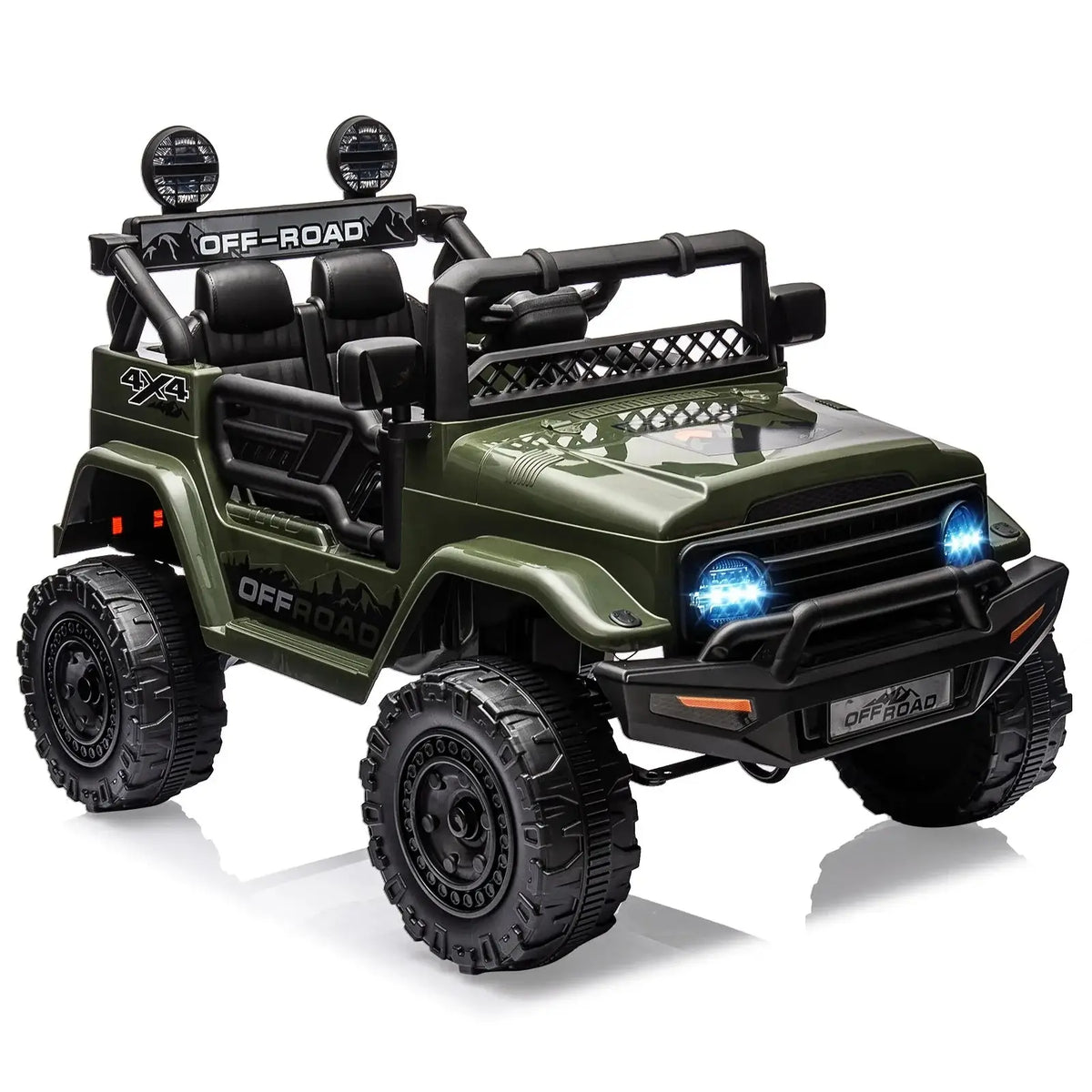 12V Kids Ride On Truck with Remote Control Spring Suspension Bluetooth Connectivity and Led Lights Ride On Toys for 3-6 yrs AXSSIBLZ