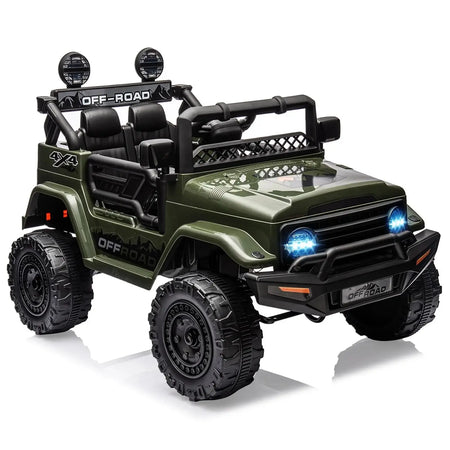 12V Kids Ride On Truck with Remote Control Spring Suspension Bluetooth Connectivity and Led Lights Ride On Toys for 3-6 yrs AXSSIBLZ
