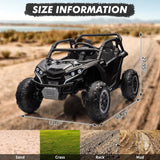 24V Ride On Car For Kids, 4WD Electric Vehicle With Remote Control, 2 Seater, LED Lights, Four-Wheel Shock Absorption, 3 Speeds AXSSIBLZ