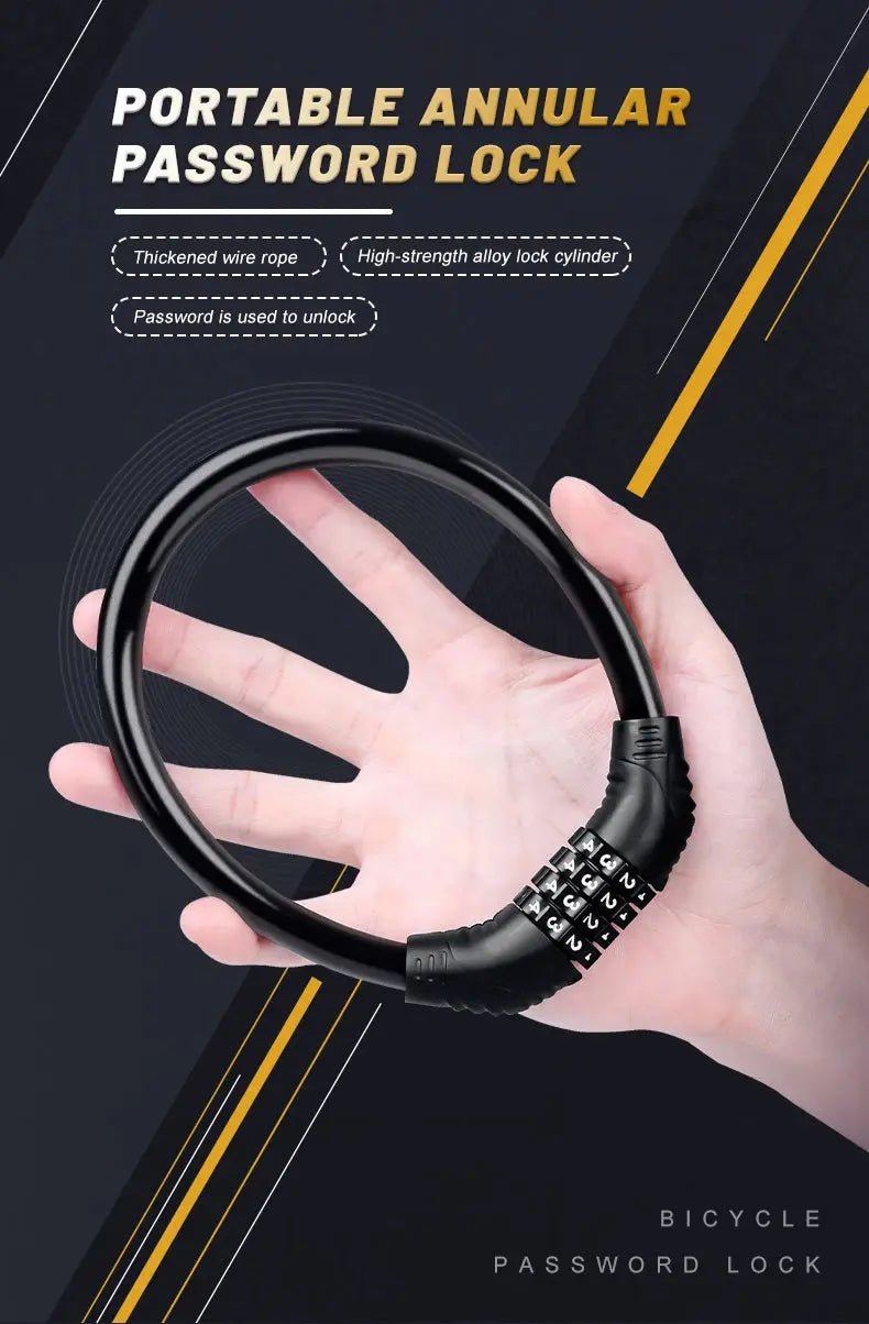 X-TIGER Portable Universal 4 Digit Password BicyclePadlock - AXSSIBLZ