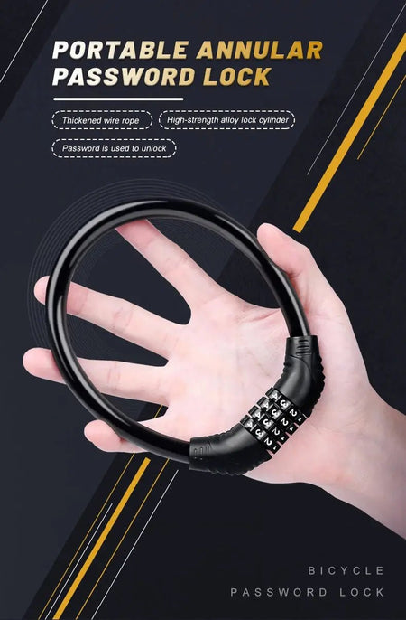 X-TIGER Portable Universal 4 Digit Password BicyclePadlock - AXSSIBLZ