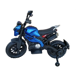 Electric Motorcycle for Kids, Kids Ride on  Motorcycle,  12V  Electric Dirt  Bike with Training Wheels, Hand Racing   Foot Brake AXSSIBLZ