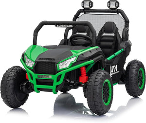 24V Ride on UTV Kids Car with Remote Control, Ride on Truck with Spring Suspensions, 2 Speeds,Lights, Treaded Tires AXSSIBLZ