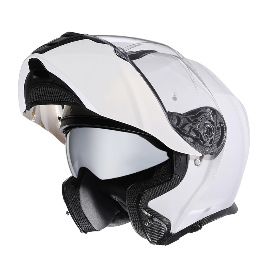 Roozo Modular Flip Up Motorcycle Helmets Full Face Helmet Dual Visor for Adults DOT Approved AXSSIBLZ