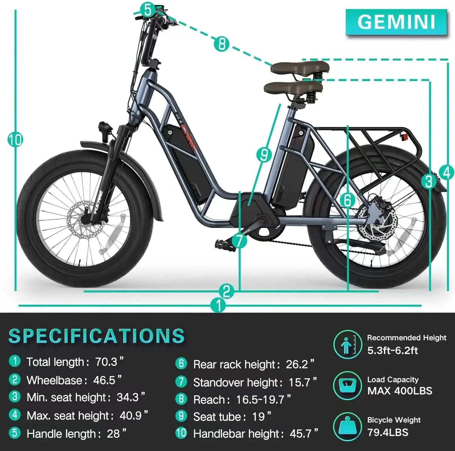 Fucare Gemini Fat Tire Electric Bike - AXSSIBLZ