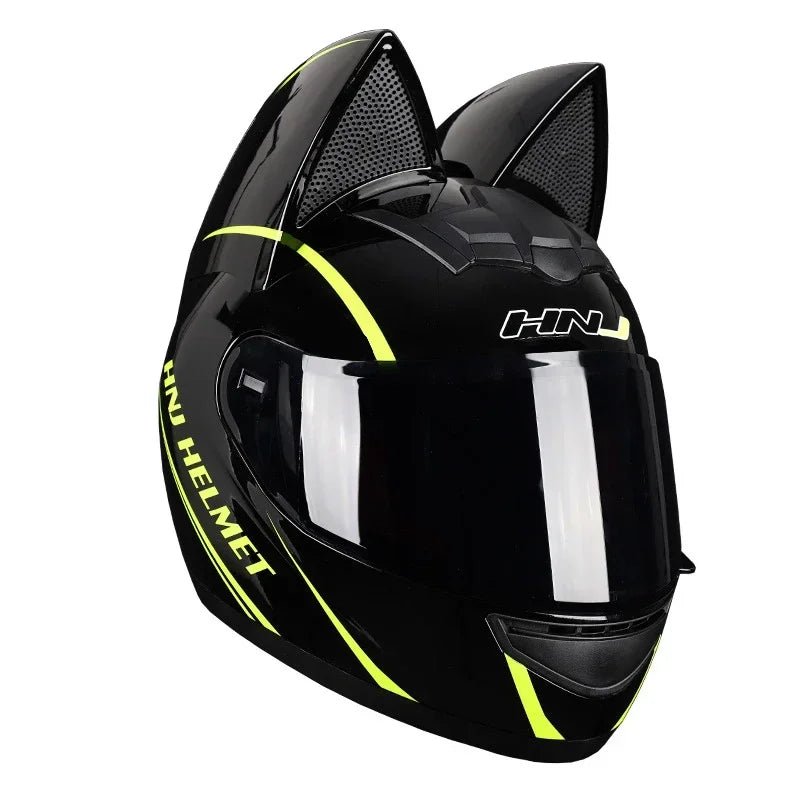 Motorcycle Helmet Detachable Full Face DOT Certification Safety Cat Ears Moto Helmets For Women Breathable Soft Comfort Lining AXSSIBLZ