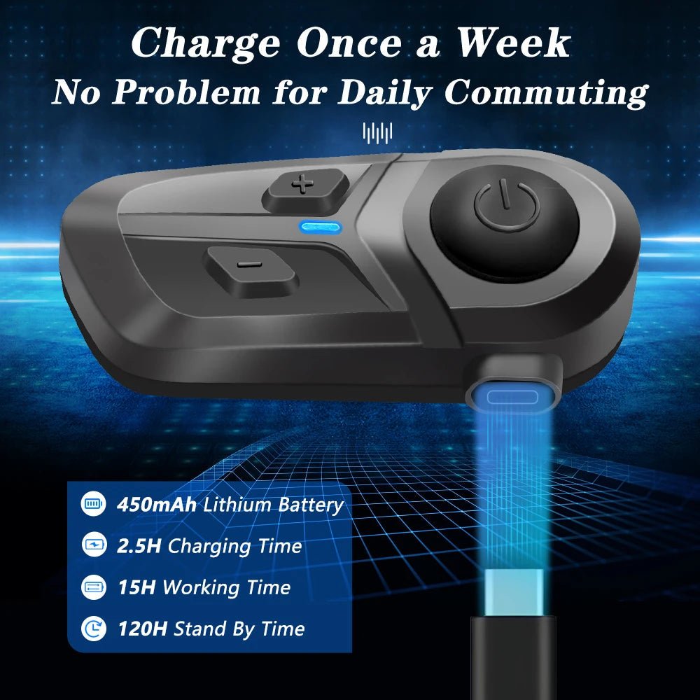 Motorcycle Earphones Helmet Headset Bluetooth 5.3 Headphones Wireless Motor Headset Bike Earphone Handsfree Stereo Earbud AXSSIBLZ