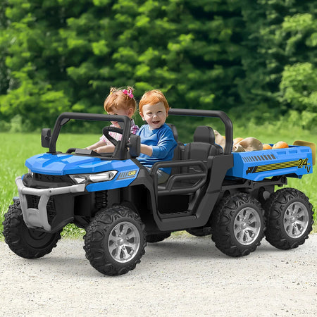 Ride On Truck Car 24 V Kids Electric Vehicles With Remote Control, Children Ride On Utv Car With Safety Belt, For Boys Girls AXSSIBLZ