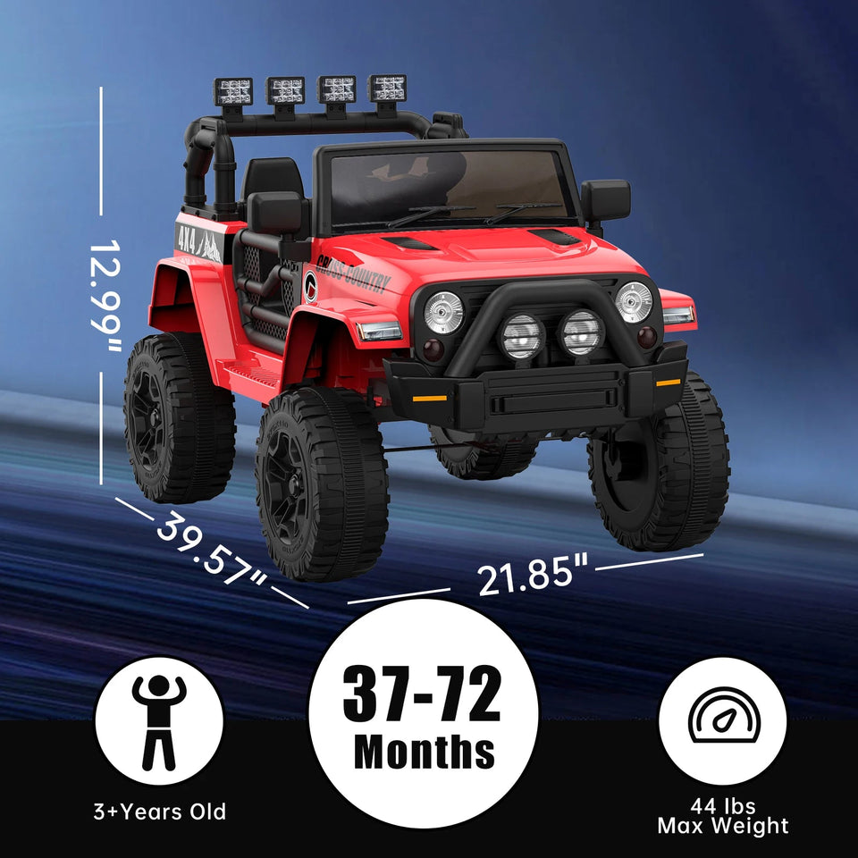 Electric Off-Road Kids Ride-On Car with Parent Remote Control - 4x4 Four-Wheel Drive AXSSIBLZ