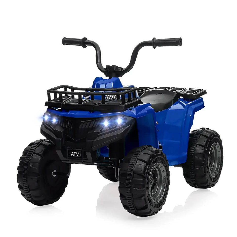 Kids Ride On ATV, 12V Battery Powered Electric Vehicle With Remote Control, 4-Wheeler Quad ATV Play Car For Boys Girls AXSSIBLZ