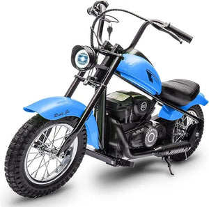 Electric Motorcycle for Kids, 24V 250W Kids Electric Dirt Bike Two Speed Max Up to 14MPH & 60 Minutes Continuous with Led Lights AXSSIBLZ