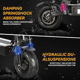 8000W dual drive off-road electric scooter, 60V50AH, 80KM/h and 100km range, hydraulic shock absorber 13 inch off-road wheels AXSSIBLZ