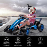 24V Go Kart, Electric Drift Kart Car with Adjustable Seat, Outdoor Ride On Toy with Variable Speed Mode, High-Speed Racing AXSSIBLZ