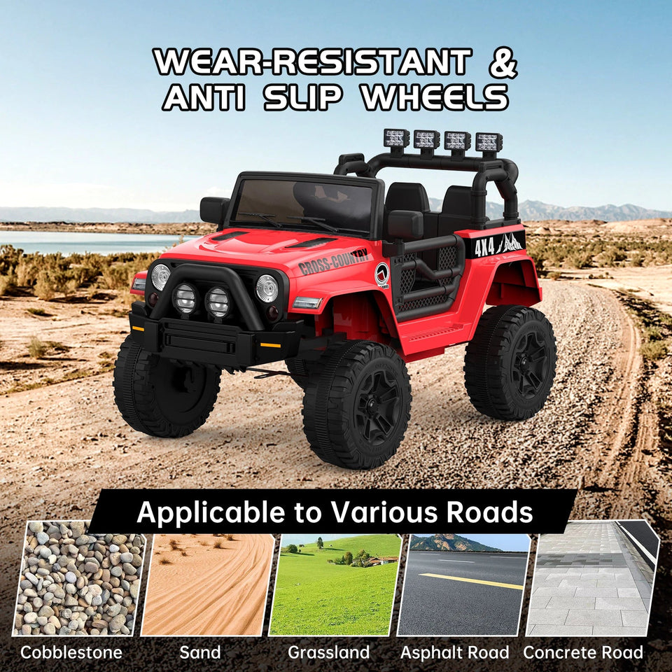 Electric Off-Road Kids Ride-On Car with Parent Remote Control - 4x4 Four-Wheel Drive AXSSIBLZ