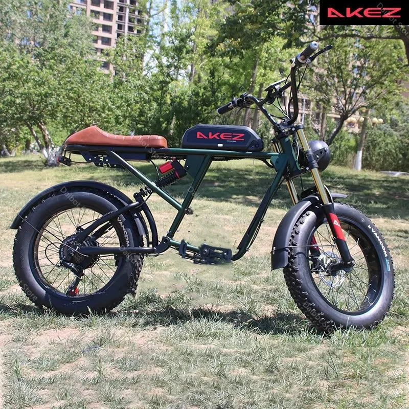 750W Electric Bike - 20-inch, Retro Off-Road, 45 KM/H Speed W/ Removable Battery 45KM/H AXSSIBLZ