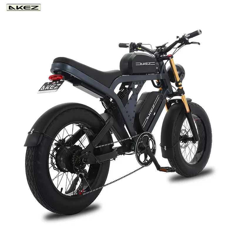 US Stock 1500w 48V Fat Tire Electric Bike Motorcycle Adults Off Road With Removable Dual Battery Mountain All-Terrain Bikes AXSSIBLZ