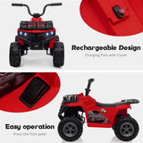12V Kids Ride On Electric ATV, Ride Car Toy with Bluetooth Audio,High/Low Speed, LED Headlights, Battery Indicator & Radio AXSSIBLZ