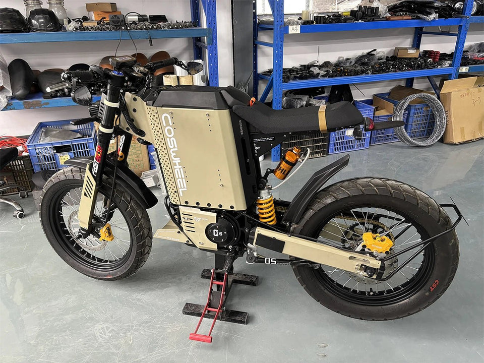 Coswheel 72V Electric Motorcycle GT100 5000W/8000W 72V 50AH Battery Up to 120km/h for Adult Customization to Build E-Moto AXSSIBLZ