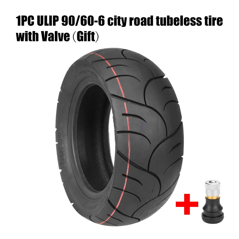 ULIP 11 Inch 90/60-6 Road Tubeless Tire For Electric Scooter City Road Vacuum Tire Widened Wear-resistant Non-slip Tyre Parts AXSSIBLZ