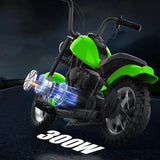 Electric Motorcycle for Kids, 24V 250W Kids Electric Dirt Bike Two Speed Max Up to 14MPH & 60 Minutes Continuous with Led Lights AXSSIBLZ
