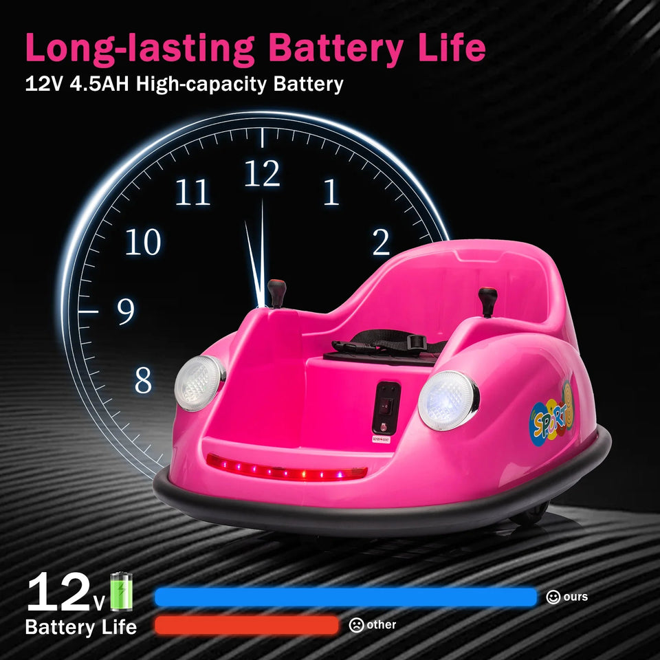 Bumper Cars For Toddlers, Electric Kids Ride On Bumper Car Gift, 12V Battery Ride On Car With Parent Remote Control AXSSIBLZ