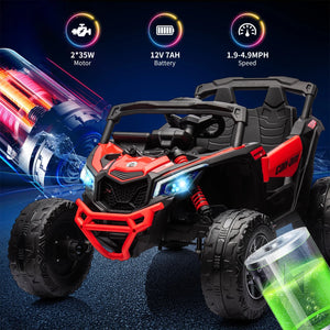 Kids UTV, Electric Ride on UTV Car, Licensed Can-Am Electric Off-Road Car, Ride On Truck Car w/Remote Control, Large Seat AXSSIBLZ