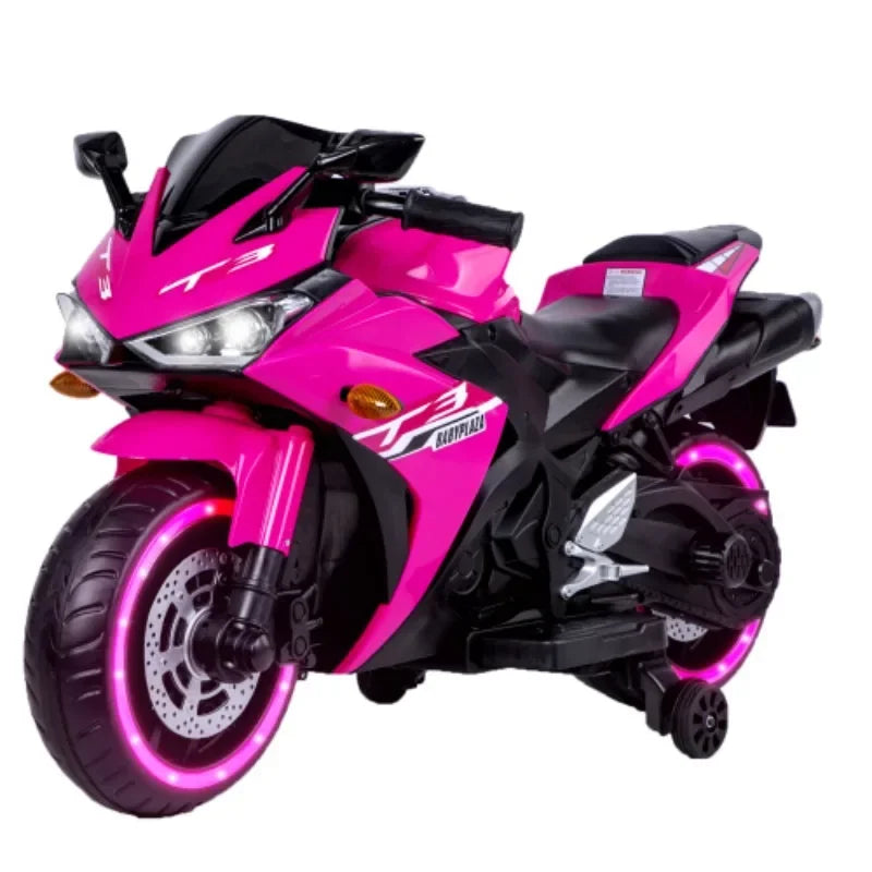 kids motorcycle 12V motorcycle for kids 3 4 5 6 years Boys Girls 12v7ah kids motorcycle ride on toy with Training Wheels/manual AXSSIBLZ