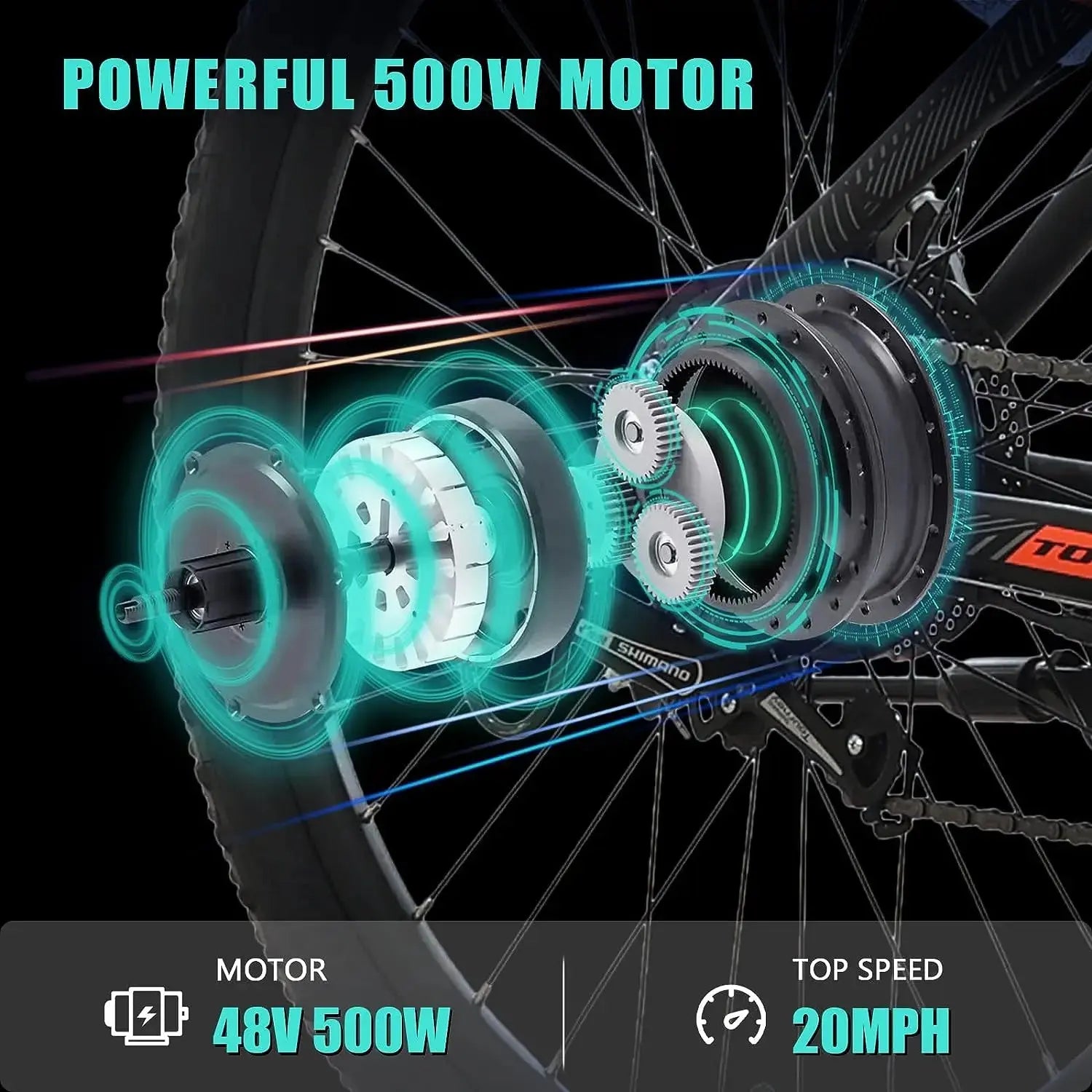 Powerful 500w motor