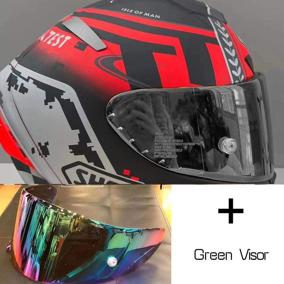 Motorcycle helme Full Face shoei X14 isle of man TT X-Sprit 3 RED  Motocross Racing Motobike Riding Helmet Casco De Motocicleta AXSSIBLZ