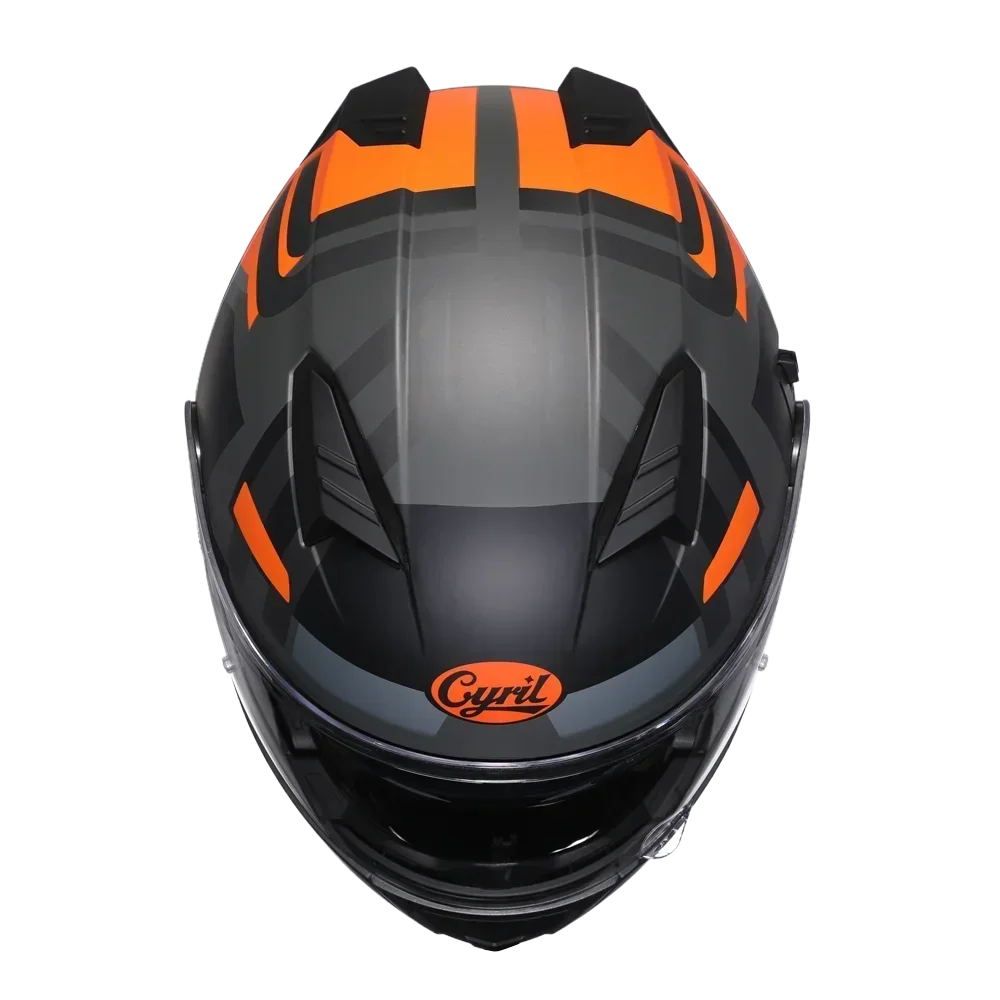 Full Face Motorcycle Helmet with Dual Visor Cyril Flip-up Motorcycle Helmet with Bluetooth Slot For Adult DOT Approved Helmet AXSSIBLZ