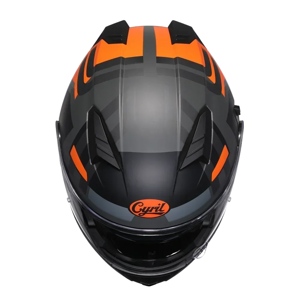 Full Face Motorcycle Helmet with Dual Visor Cyril Flip-up Motorcycle Helmet with Bluetooth Slot For Adult DOT Approved Helmet AXSSIBLZ