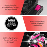 12V Electric Kids' Ride on Vehicles, Powered Toy Motorcycle, Child Motorcycle Ride on With Light Wheels and Bluetooth Music Pink AXSSIBLZ