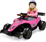 12V Ride On Car for Kids, F1 Racing Electric Vehicle for Toddlers with Remote Control, Battery Powered Motorized Toy with Music, AXSSIBLZ