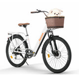women's Ebike Electric Bicycle 26" 250W mid motor City Ebike Pedelec with Bicycle Basket Cup HolderSports Entertainment Cycling AXSSIBLZ