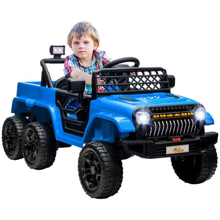 12V Kids Electric Car W/ 2Wd/4Wd Switchable, Remote Control Light Blue AXSSIBLZ