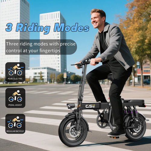 Electric Bike for Adults Teen-Folding Electric Bicycle 750W Peak Motor,20+MPH 35 Miles,Commuter Ebike 48V 15AH Removable Battery AXSSIBLZ