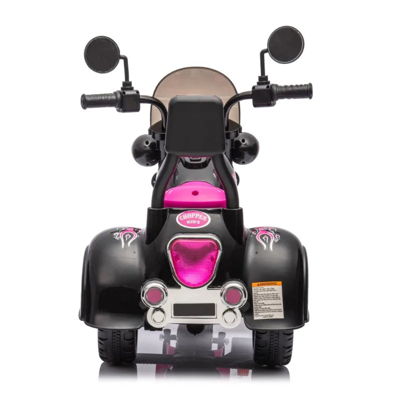 Kids Ride on Motorcycle Toy,3-Wheel Chopper Motorbike,Pink 6V Battery Powered Riding on Electric Harley Motorcycle. AXSSIBLZ