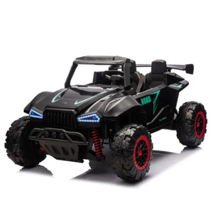 24V Two-seater Kids Ride On Electric Car W/Parents Control,Seat width 20.47in,2WD,Four-wheel suspension,The police car with a AXSSIBLZ