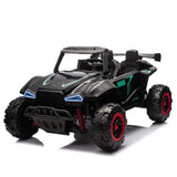 24V Two-seater Kids Ride On Electric Car W/Parents Control,Seat width 20.47in,2WD,Four-wheel suspension,The police car with a AXSSIBLZ