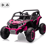 24V Ride On Car For Kids, 4WD Electric Vehicle With Remote Control, 2 Seater, LED Lights, Four-Wheel Shock Absorption, 3 Speeds AXSSIBLZ