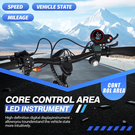 6000W High Power Adult Electric Scooter  Off-Road Commute Foldable 60V 38Ah Large Battery 60 Miles Range 50 Mph Fast E-Scooter AXSSIBLZ