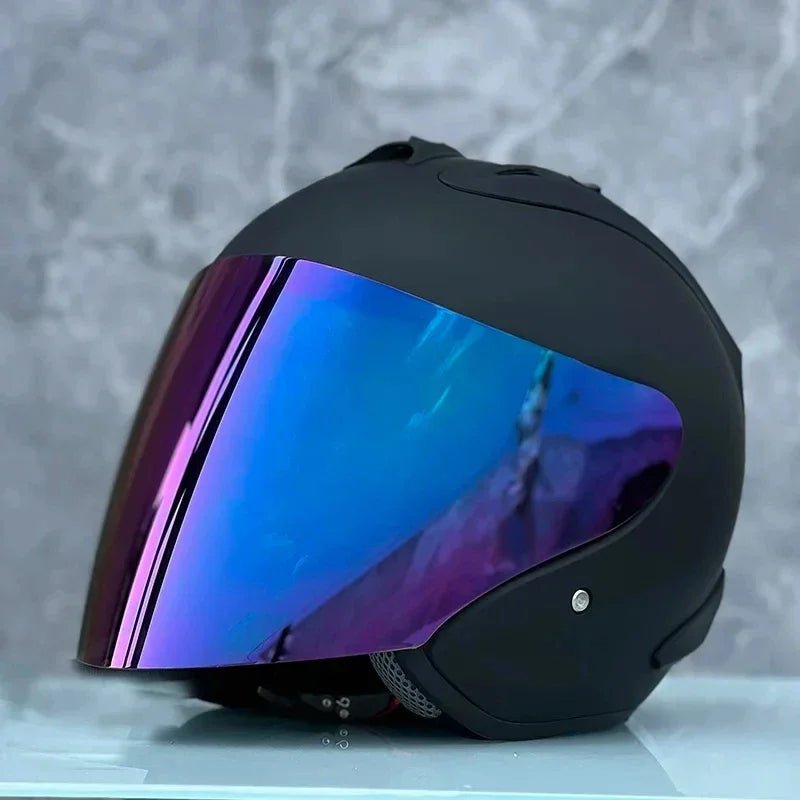 Ram4 Matte Black Half Helmet Men and Women Motorcycle Off-Road Summer Helmet Downhill Racing Mountain Cross Casco Capacete AXSSIBLZ