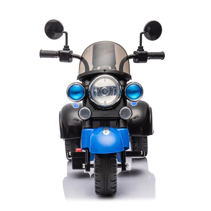 Kids Ride on Motorcycle Toy,3-Wheel Chopper Motorbike,Blue 6V Battery Powered Riding on Electric Harley Motorcycle. AXSSIBLZ