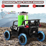 24V Ride On Car for Kids w/Remote Control, JOYRACER Battery Powered Off-Road UTV, 4x150W Motors,4 Shock Absorbers, 4.5 Mph Max S AXSSIBLZ