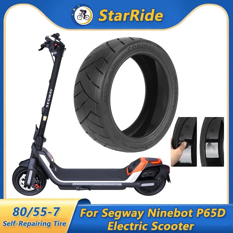 Self-Healing Road Vacuum Tire for Segway P65D 80/55-7.0 Tyre 10.5*3.0 Anti Puncture 10.5x3.0 Tire Electric Scooter Accessories AXSSIBLZ