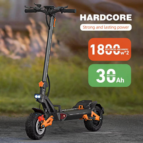 Dual Motor Adult Dual Shock-Absorbing Electric Scooter Long Endurance Double Rocker Arm Commuter Off-Road E-Scooter AXSSIBLZ