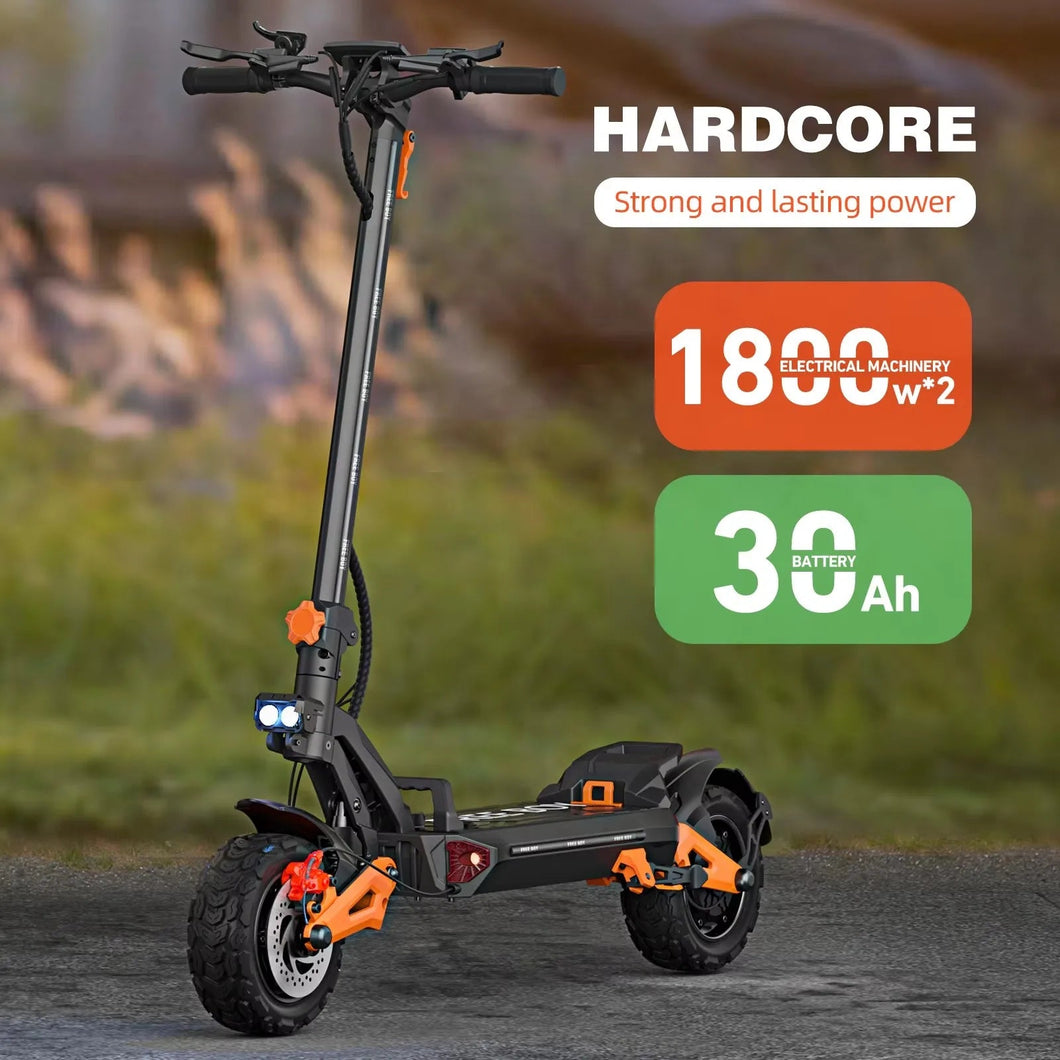 Dual Motor Adult Dual Shock-Absorbing Electric Scooter Long Endurance Double Rocker Arm Commuter Off-Road E-Scooter AXSSIBLZ