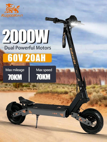 kukirin G4 2000w 60v 20ah electric scooter 11 inch road tyres top speed 70km/h led display foldable high quality Escoote AXSSIBLZ