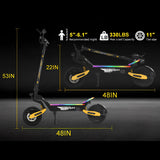 Electric Scooters 40mph 2400W Dual Motors 52V23AH Lithium Battery E Scooter Adult Hydraulic Brake 11'' Off-Road Tires Escooter AXSSIBLZ