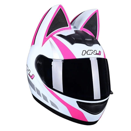 Motorcycle Helmet Detachable Full Face DOT Certification Safety Cat Ears Moto Helmets For Women Breathable Soft Comfort Lining AXSSIBLZ